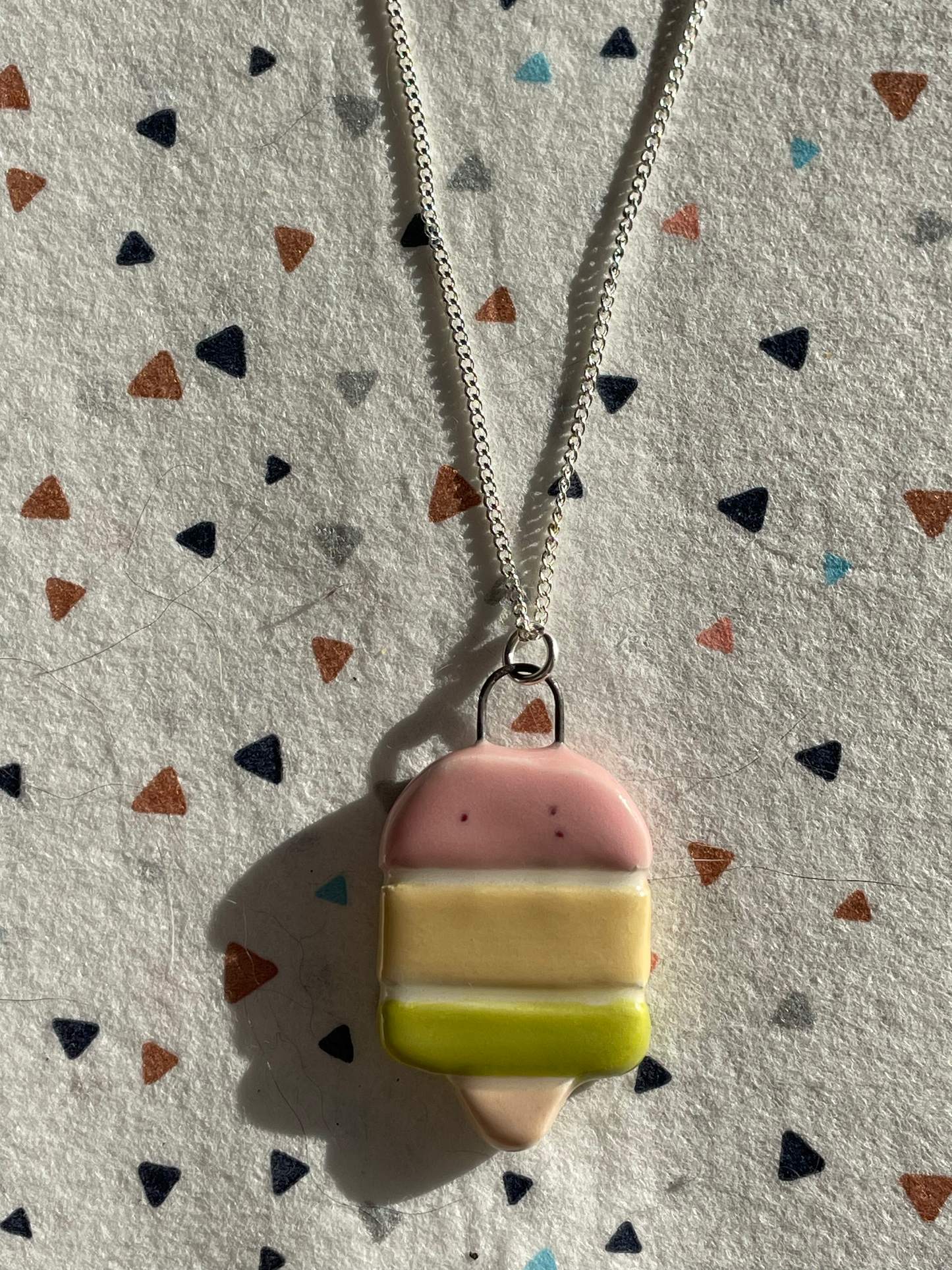 Handmade Citrus Lolly Ceramic Charm Necklace