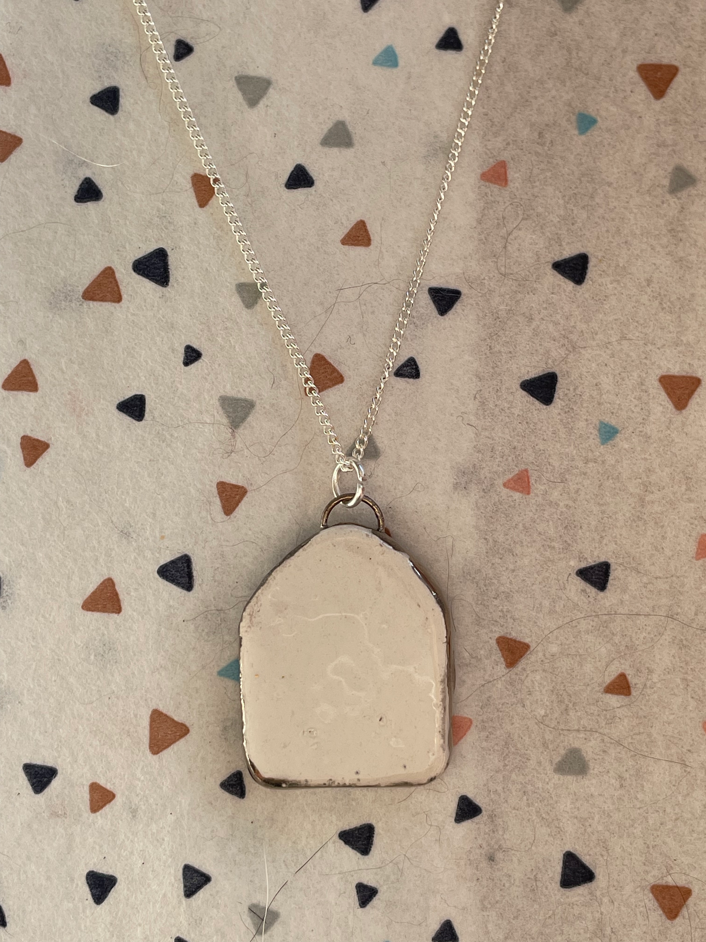 Seconds - Handmade Charm with Blue hand Necklace