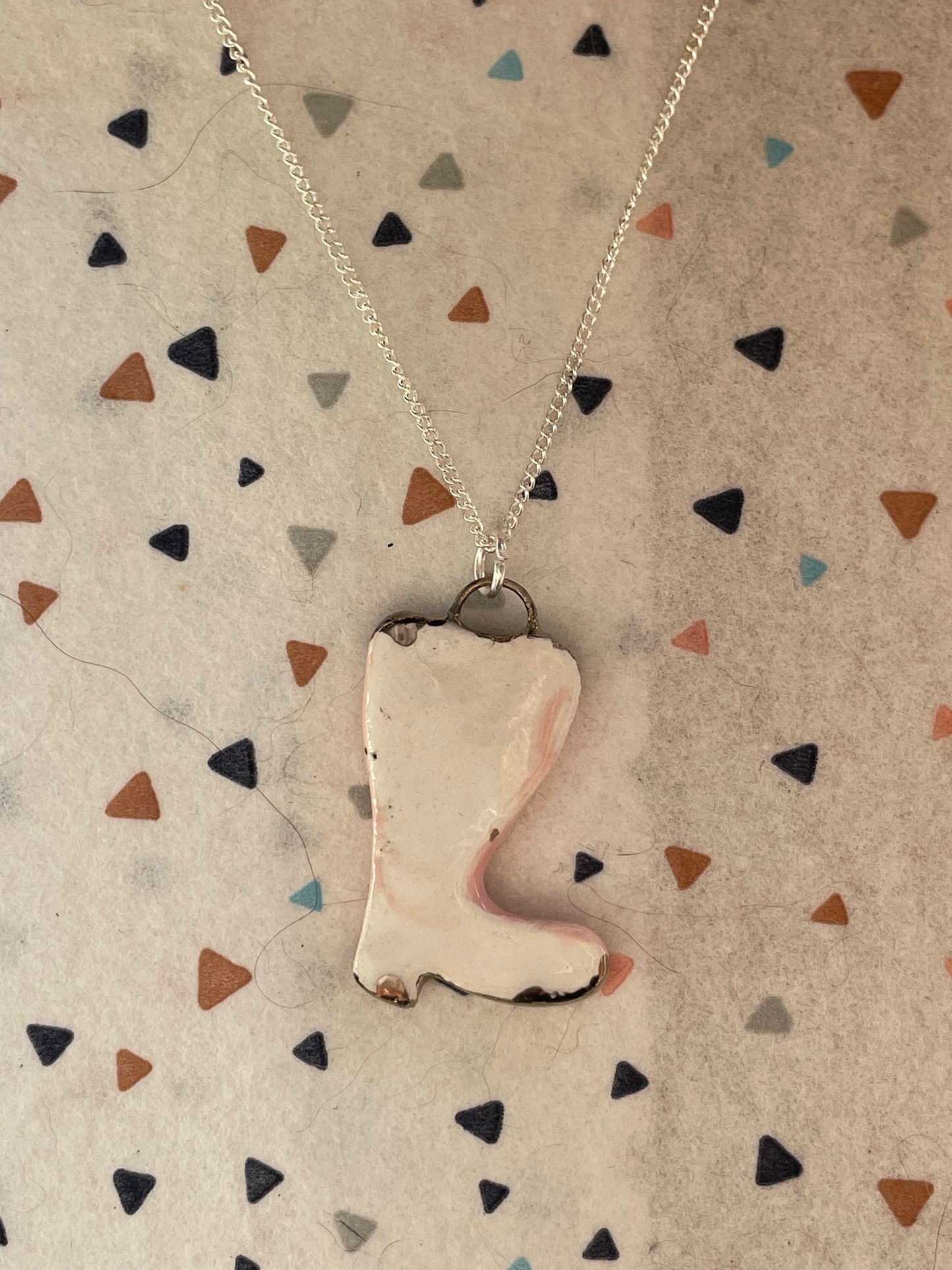 Seconds - Handmade Pink Cowboy Boot Charm Necklace