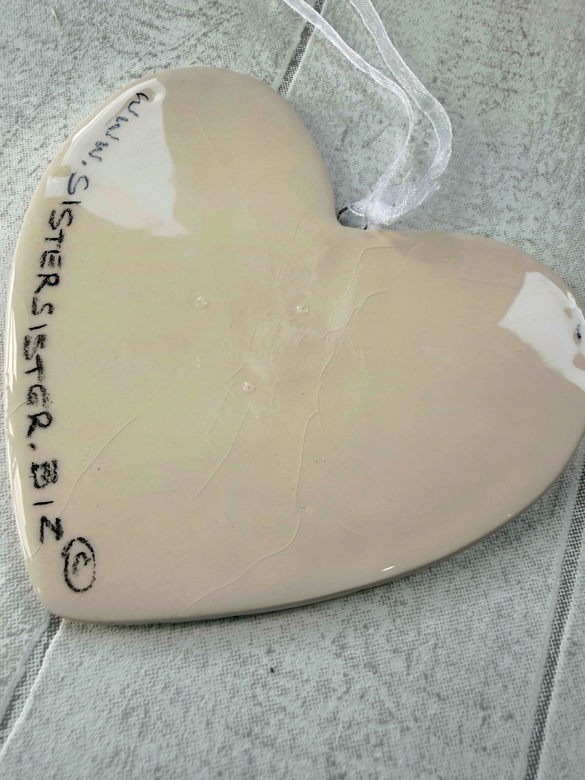 Cockapoo Brown Hand Painted Ceramic Heart Super Seconds