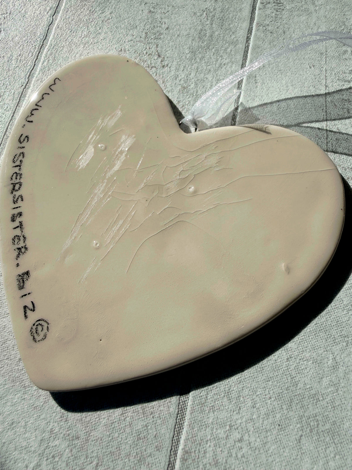 German Shepherd Hand Painted Ceramic Heart Super Seconds