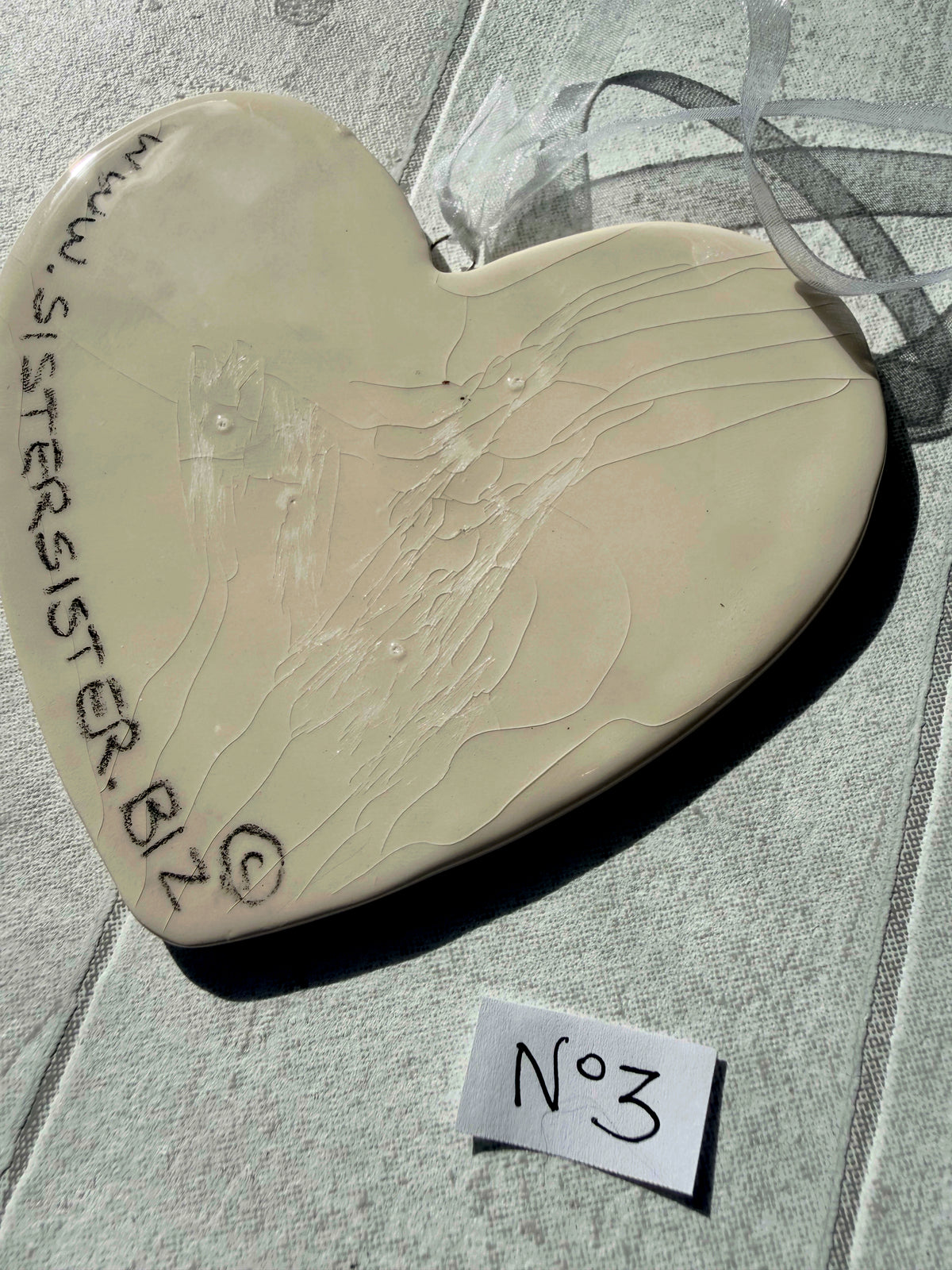 Jack Russell Tan, Black and White Hand Painted Ceramic Heart Super Seconds (Copy)