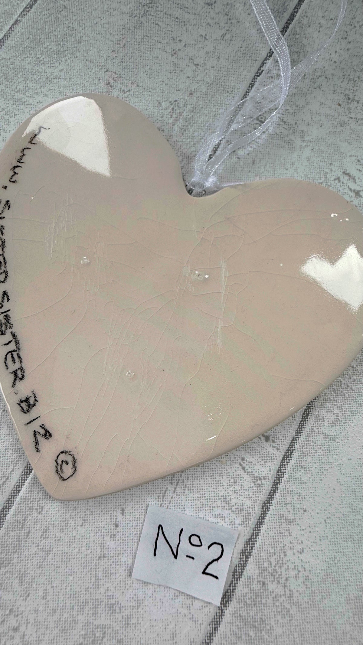 Australian Shepherd Hand Painted Ceramic Heart Super Seconds