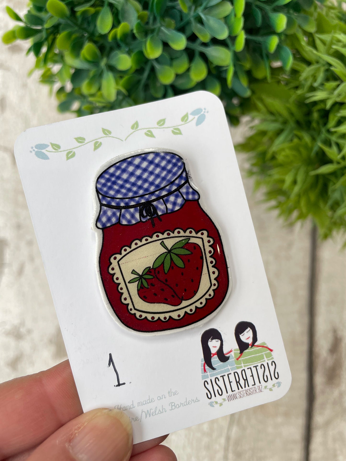 Seconds – Strawberry Jam Jar Pin Badge, Cute Foodie Enamel-Style Pin, Gift for Jam Lovers & Quirky Accessory Fans