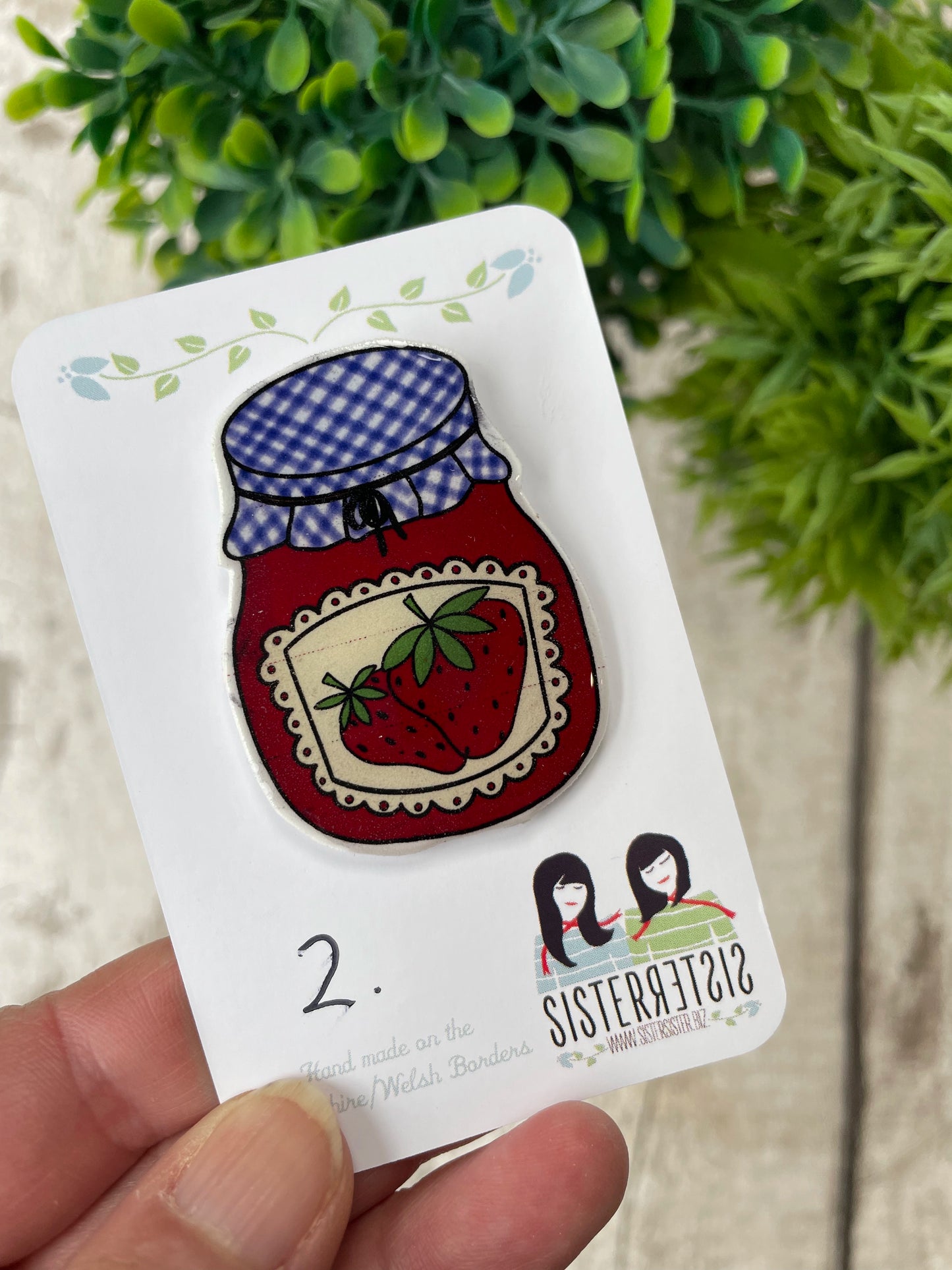 Seconds – Strawberry Jam Jar Pin Badge, Cute Foodie Enamel-Style Pin, Gift for Jam Lovers & Quirky Accessory Fans