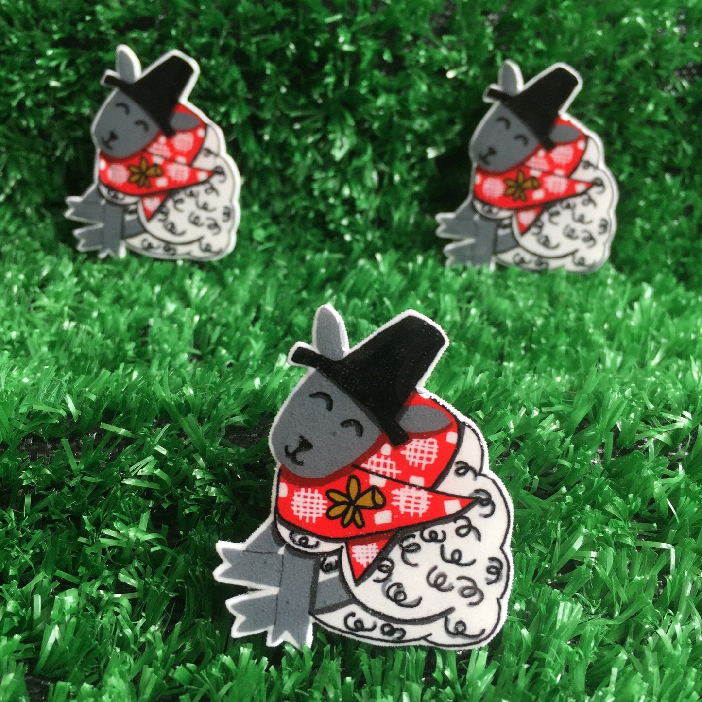 Welsh Sheep Handmade Pin