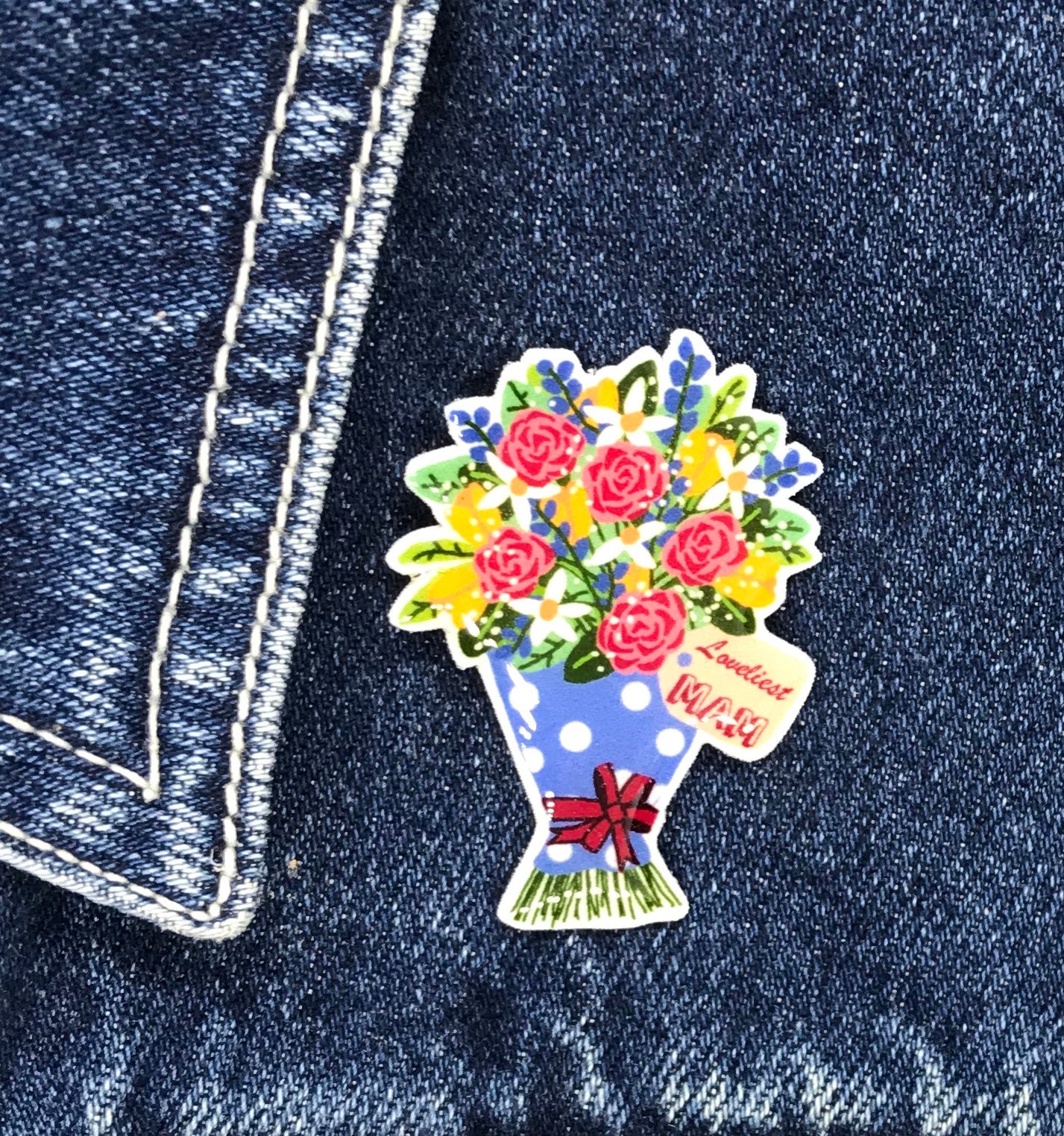 Loveliest Mam Handmade Pin