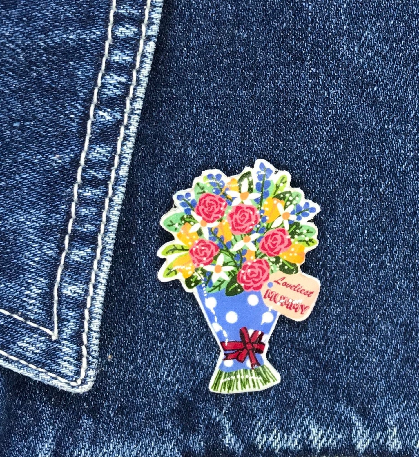 Loveliest Mummy Handmade Pin