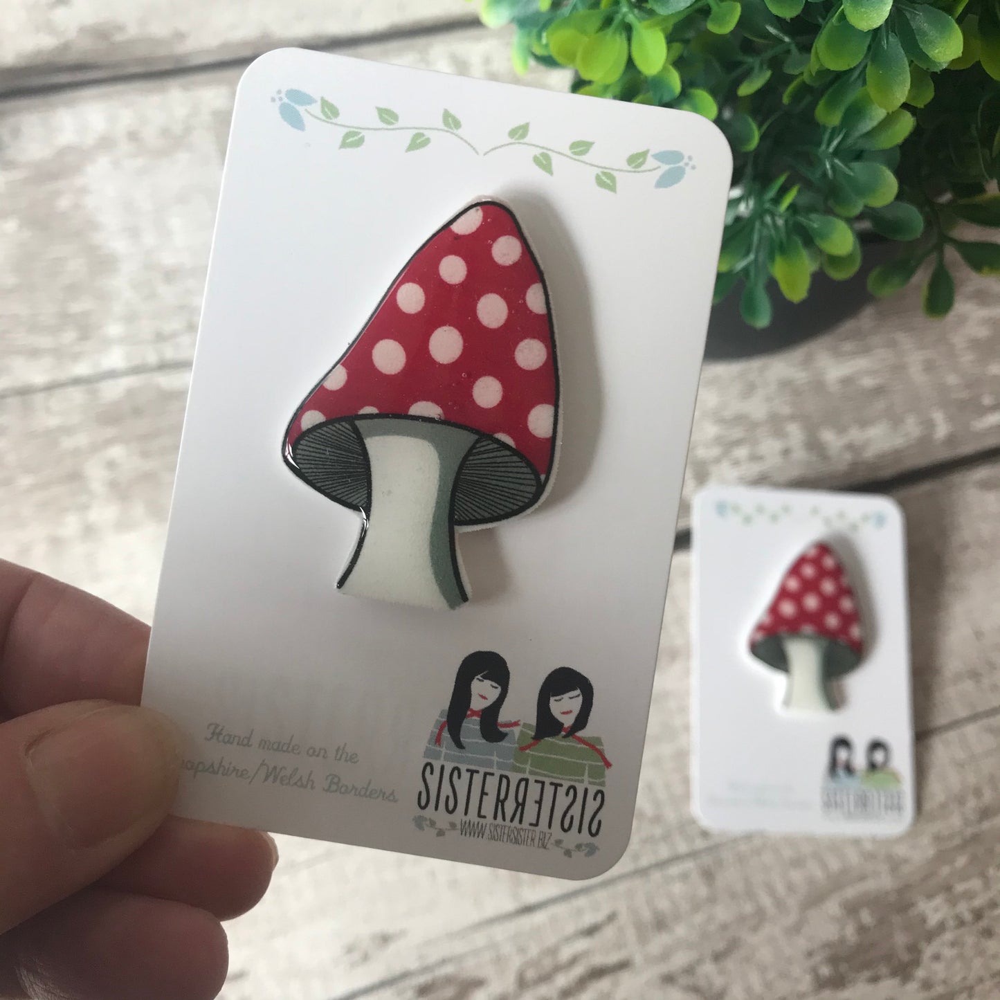 Toadstool Handmade Pin