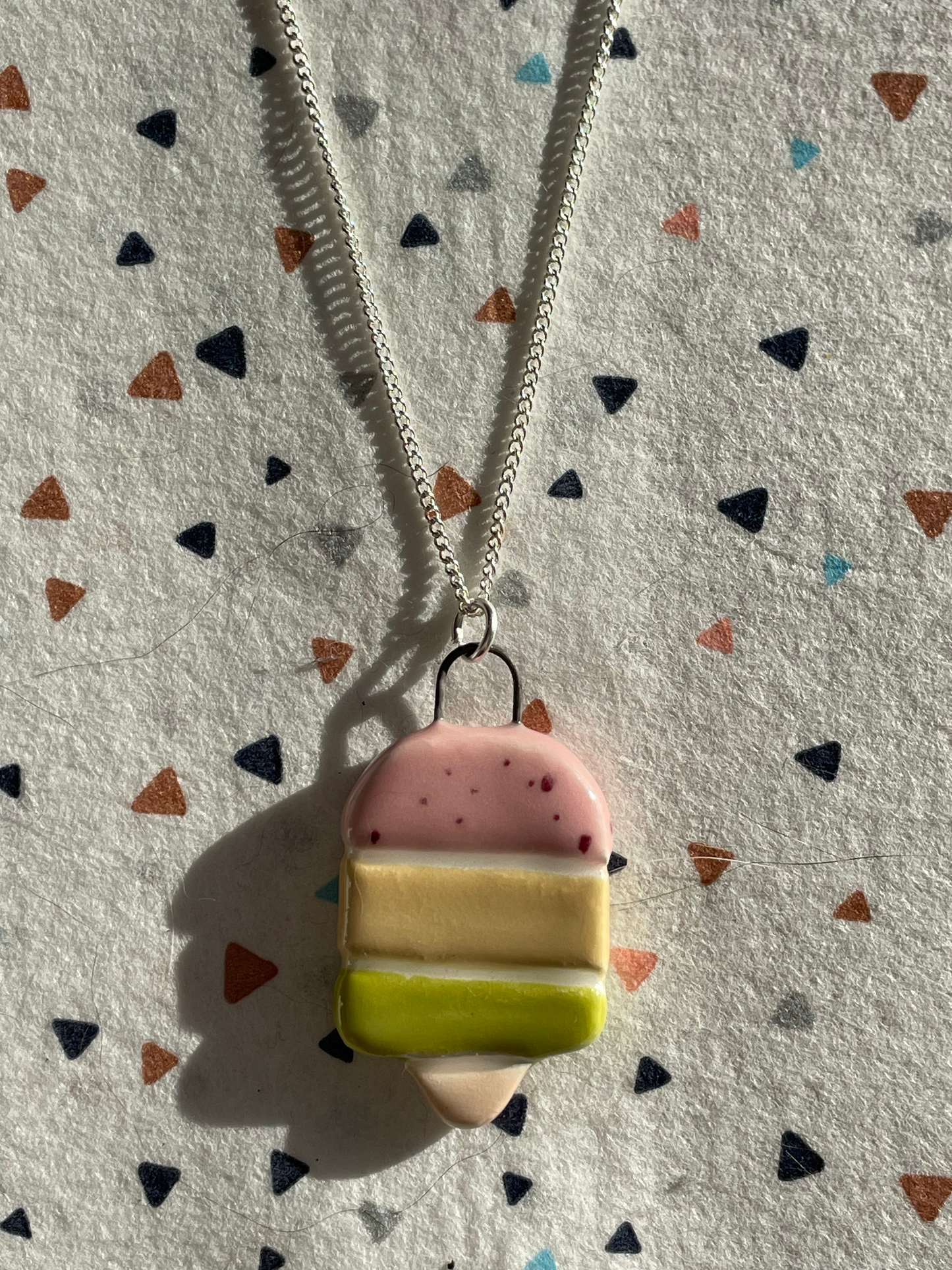 Handmade Citrus Lolly Ceramic Charm Necklace