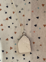 Seconds - Handmade Ceramic Charm with hand painted Blue Fish Necklace