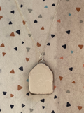 Seconds - Handmade Charm with Blue hand Necklace