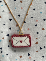 Seconds - Handmade Love Letter Ceramic Charm Necklace (3)