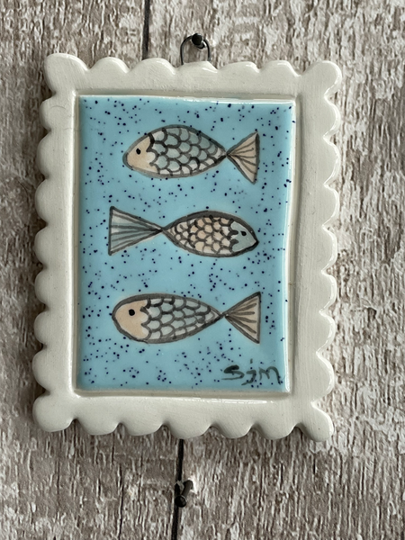 Three Fishes - Mini Masterpiece Handmade Ceramic