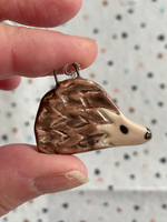 Handmade Hedgehog Ceramic Charm Necklace