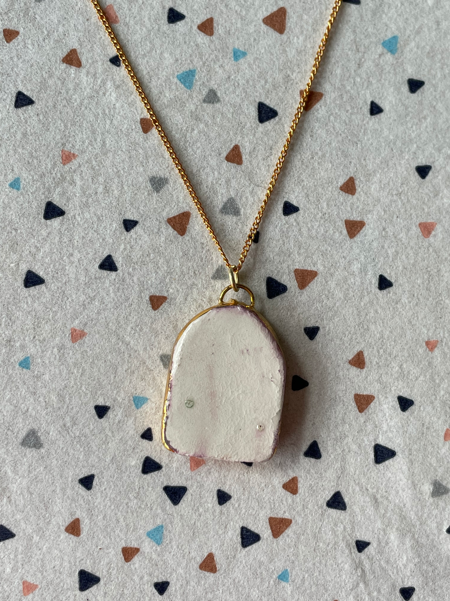 Seconds - Handmade Ceramic Charm with hand painted Cherry design Necklace