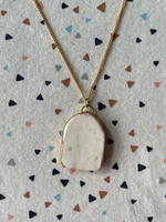 Seconds - Handmade Ceramic Charm with hand painted Cherry design Necklace