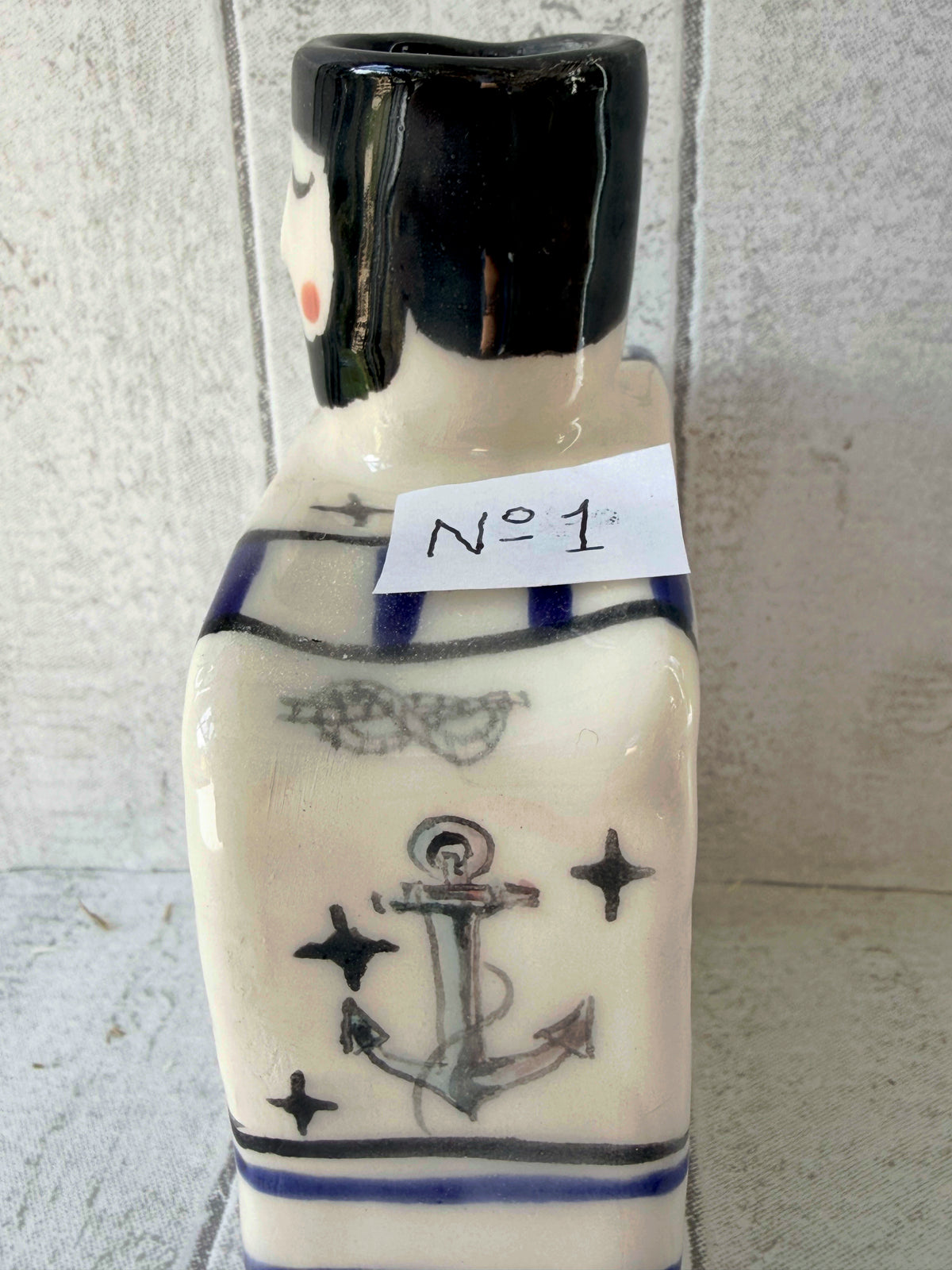 Cedric Saltwater Handmade Ceramic Sailor Vase Super Seconds