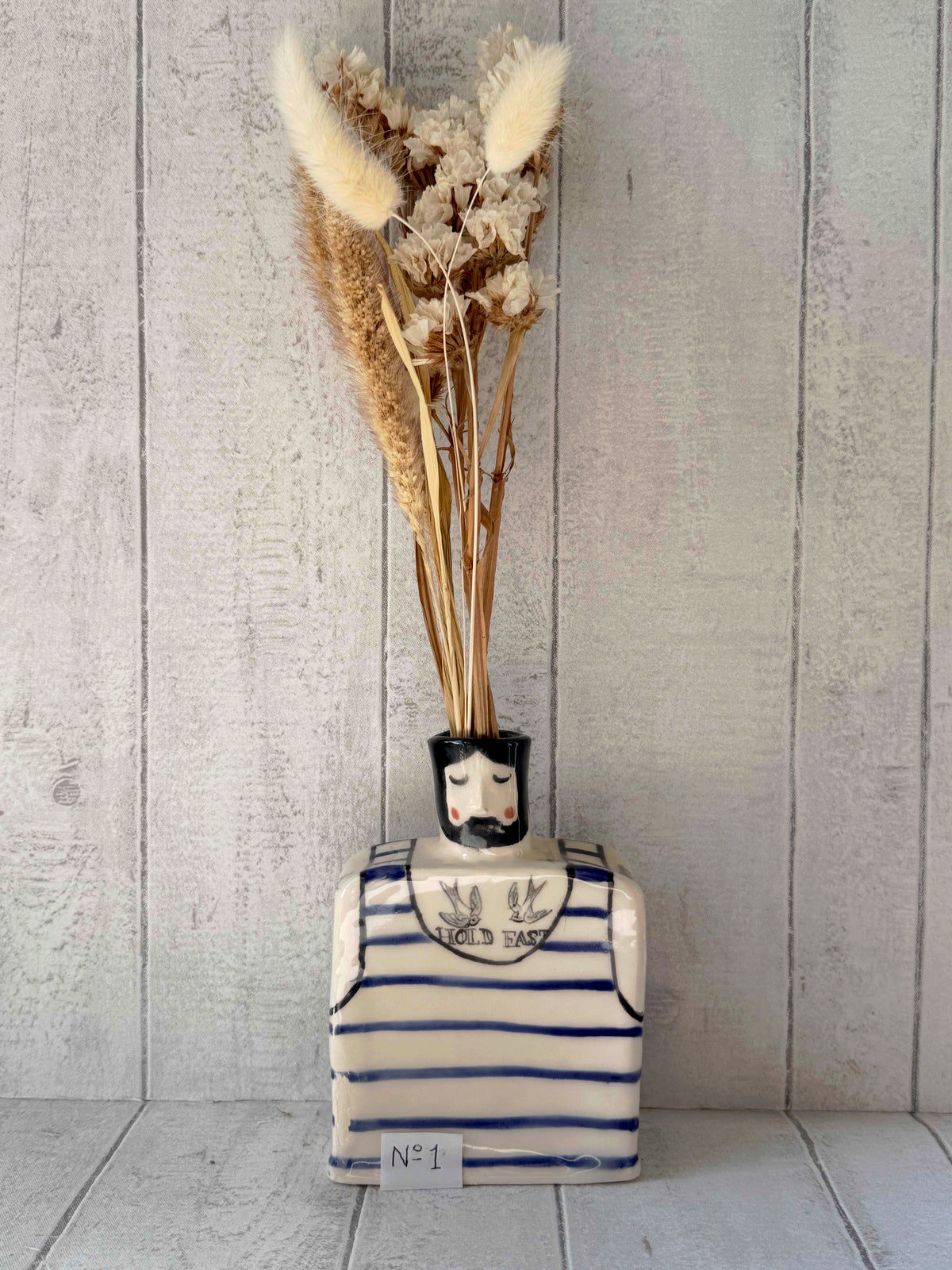 Cedric Saltwater Handmade Ceramic Sailor Vase Super Seconds