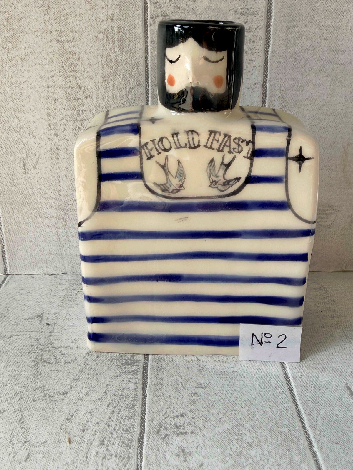 Cedric Saltwater Handmade Ceramic Sailor Vase Super Seconds