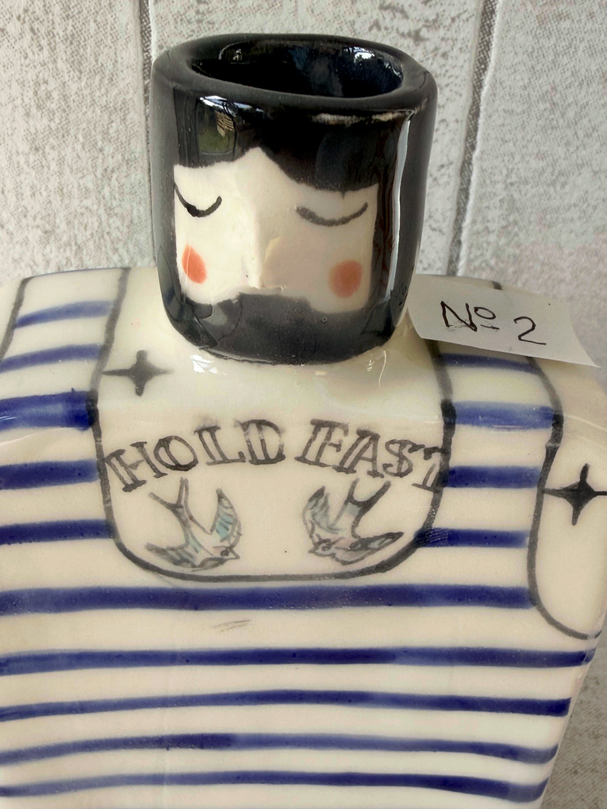 Cedric Saltwater Handmade Ceramic Sailor Vase Super Seconds