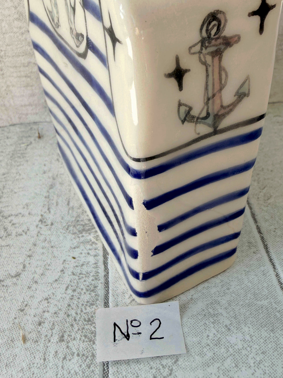 Cedric Saltwater Handmade Ceramic Sailor Vase Super Seconds