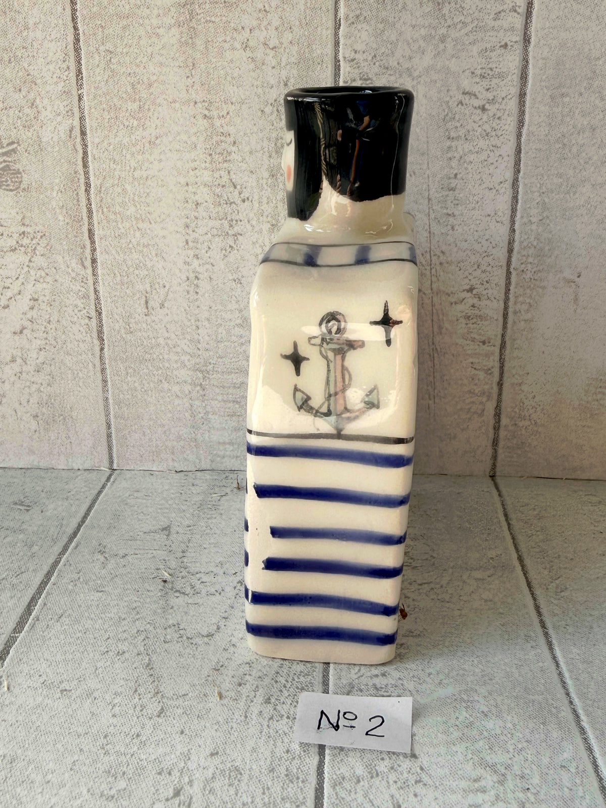 Cedric Saltwater Handmade Ceramic Sailor Vase Super Seconds