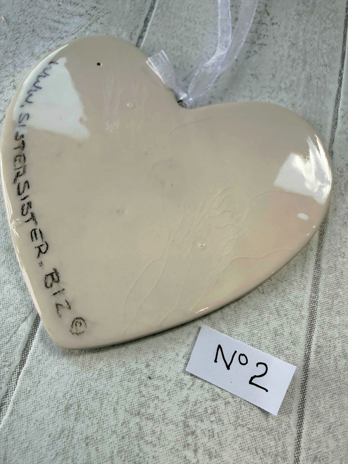 Border Terrier Hand Painted Ceramic Heart Super Seconds