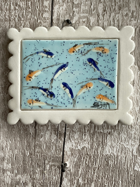 A study of fish (2) - Mini Masterpiece Handmade Ceramic