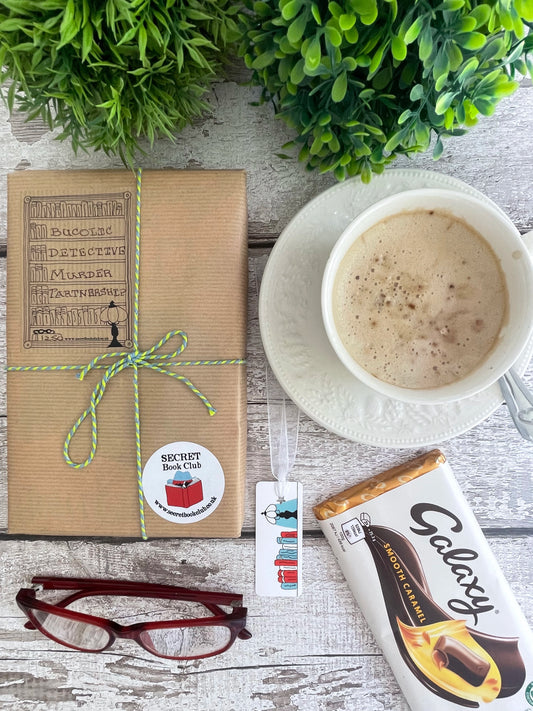 Mystery Book Gift Pack with Chocolate – Secret Book Club Surprise Read - Bucolic-Detective-Murder-Partnership - 1250