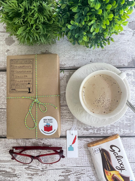 Mystery Book Gift Pack with Chocolate – Secret Book Club Surprise Read - Burnout, Teamwork, Killer, Suspense - 1274