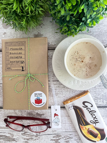 Mystery Book Gift Pack with Chocolate – Secret Book Club Surprise Read - Murder-Bucolic-Secrets-Sinister - 1249