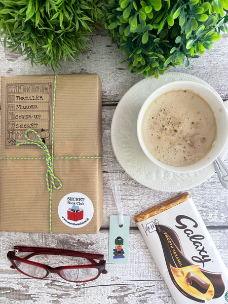Mystery Book Gift Pack with Chocolate – Secret Book Club Surprise Read - Thriller, Murder, Cover Up, Secret - 1266