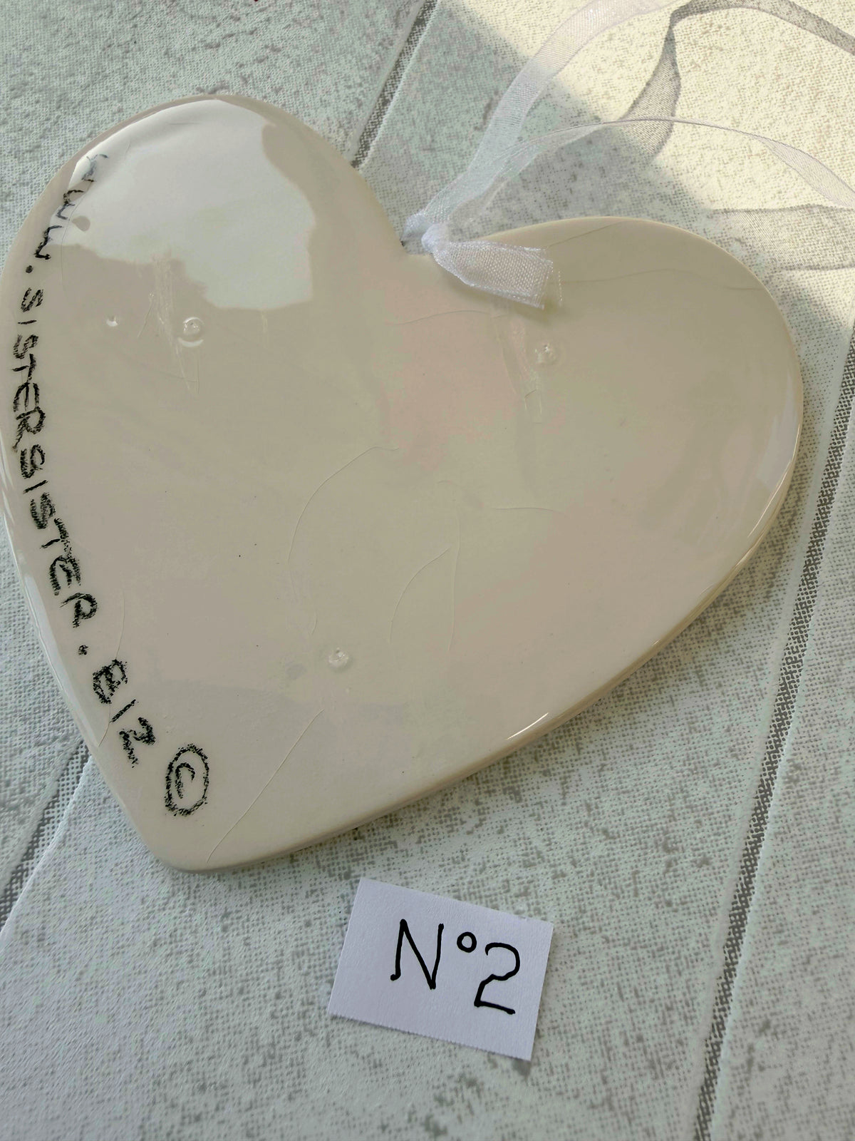 Golden Retriever Hand Painted Ceramic Heart Super Seconds