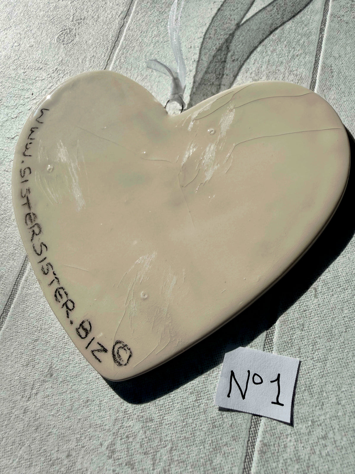 Jack Russell Tan, Black and White Hand Painted Ceramic Heart Super Seconds (Copy)