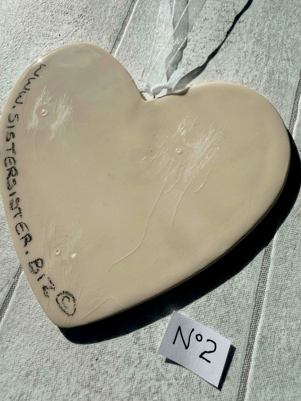 Jack Russell Tan, Black and White Hand Painted Ceramic Heart Super Seconds (Copy)