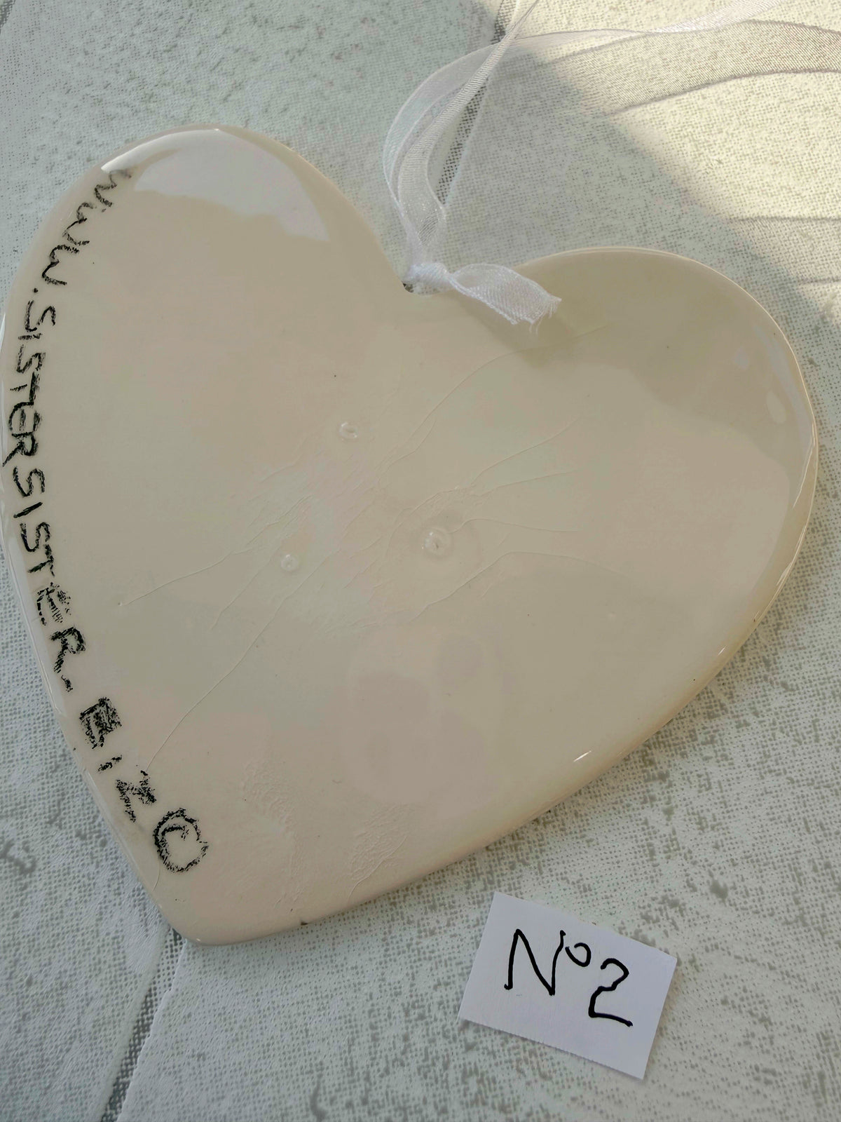 Labrador Black Hand Painted Ceramic Heart Super Seconds