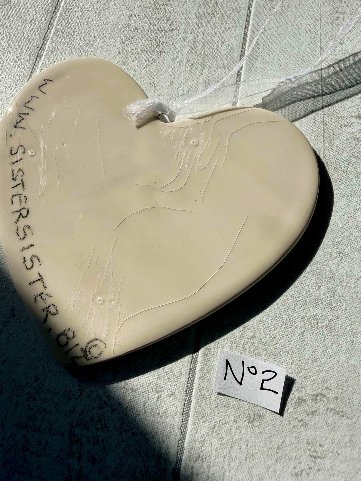 Labrador Chocolate Hand Painted Ceramic Heart Super Seconds