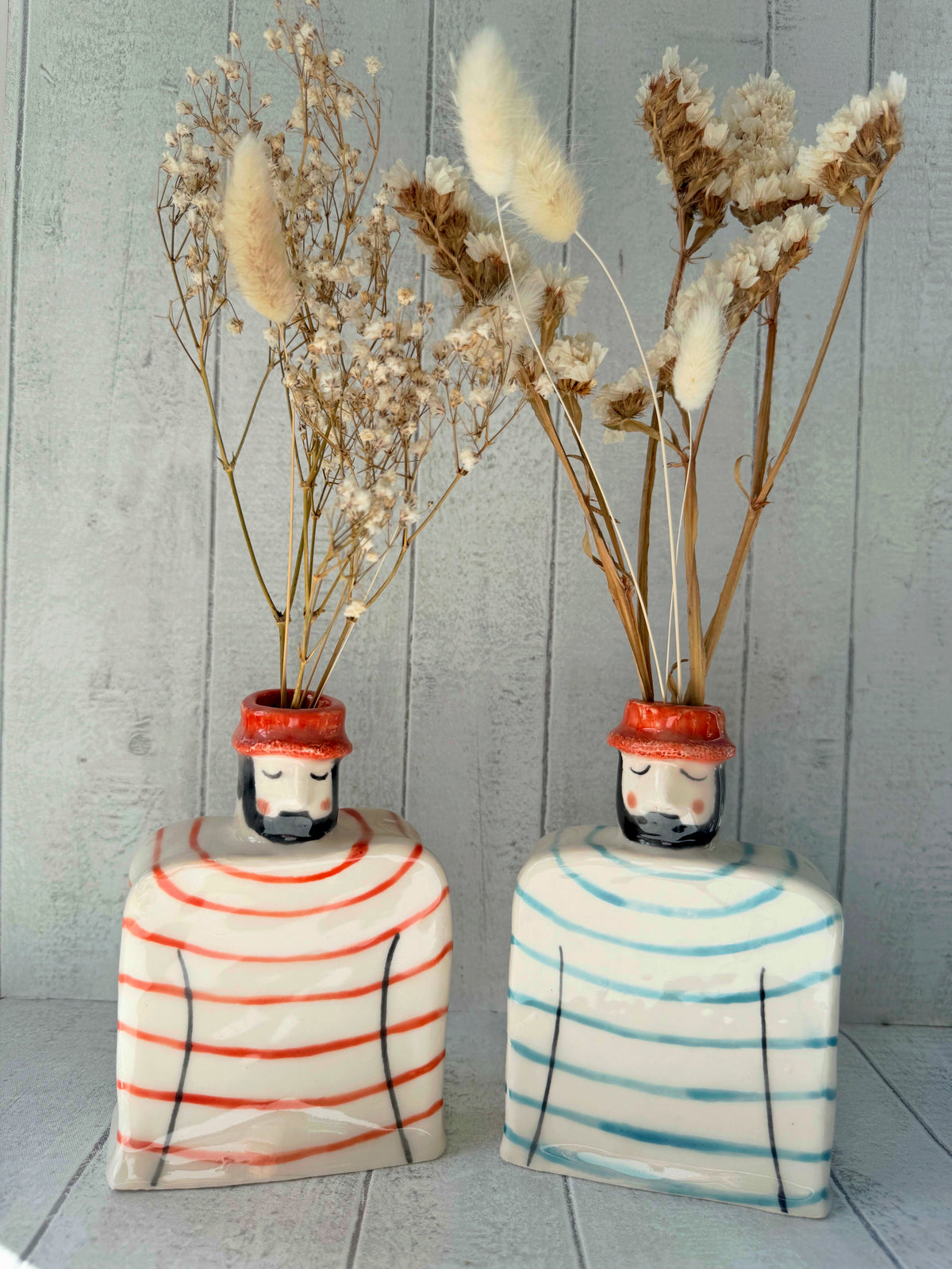 Handmade Ceramic Fisherman Vase Bertie Brine Super Seconds