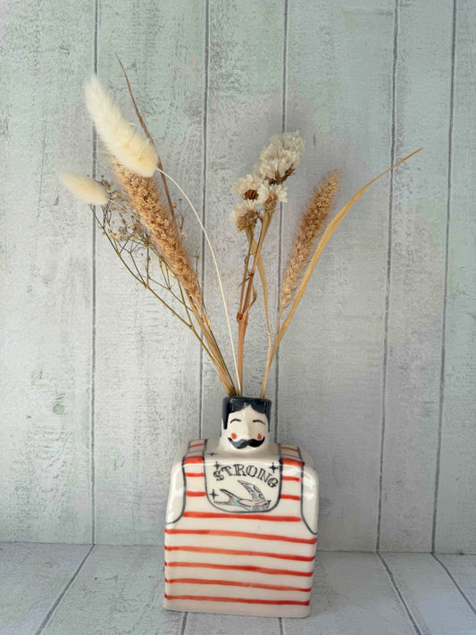 Albert Strongarm Handmade Ceramic Strongman Vase Super Seconds