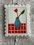 Seconds - A Mini Masterpiece - The Blue Vase  - Handmade Ceramic Picture Frame