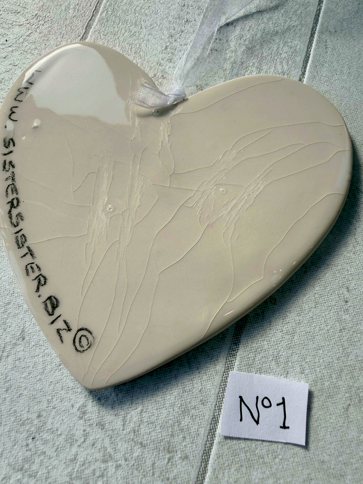 West Highland White Hand Painted Ceramic Heart Super Seconds