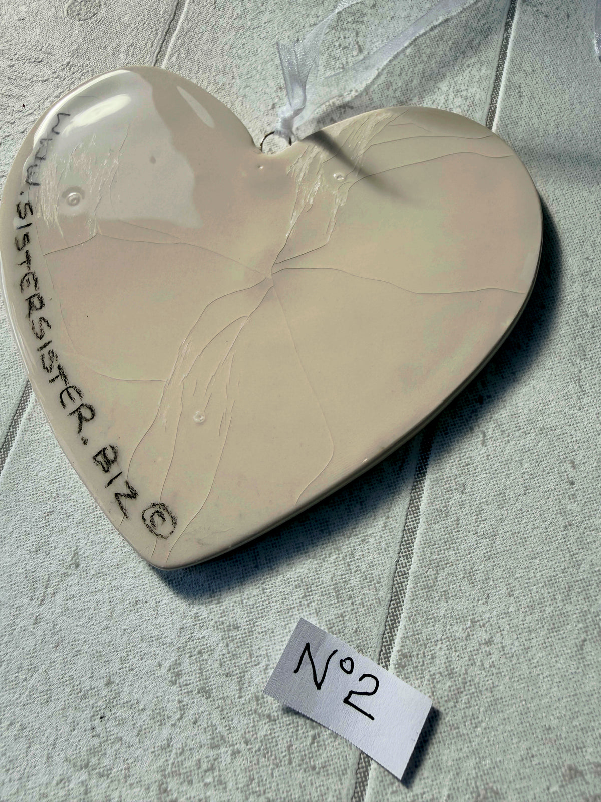 West Highland White Hand Painted Ceramic Heart Super Seconds