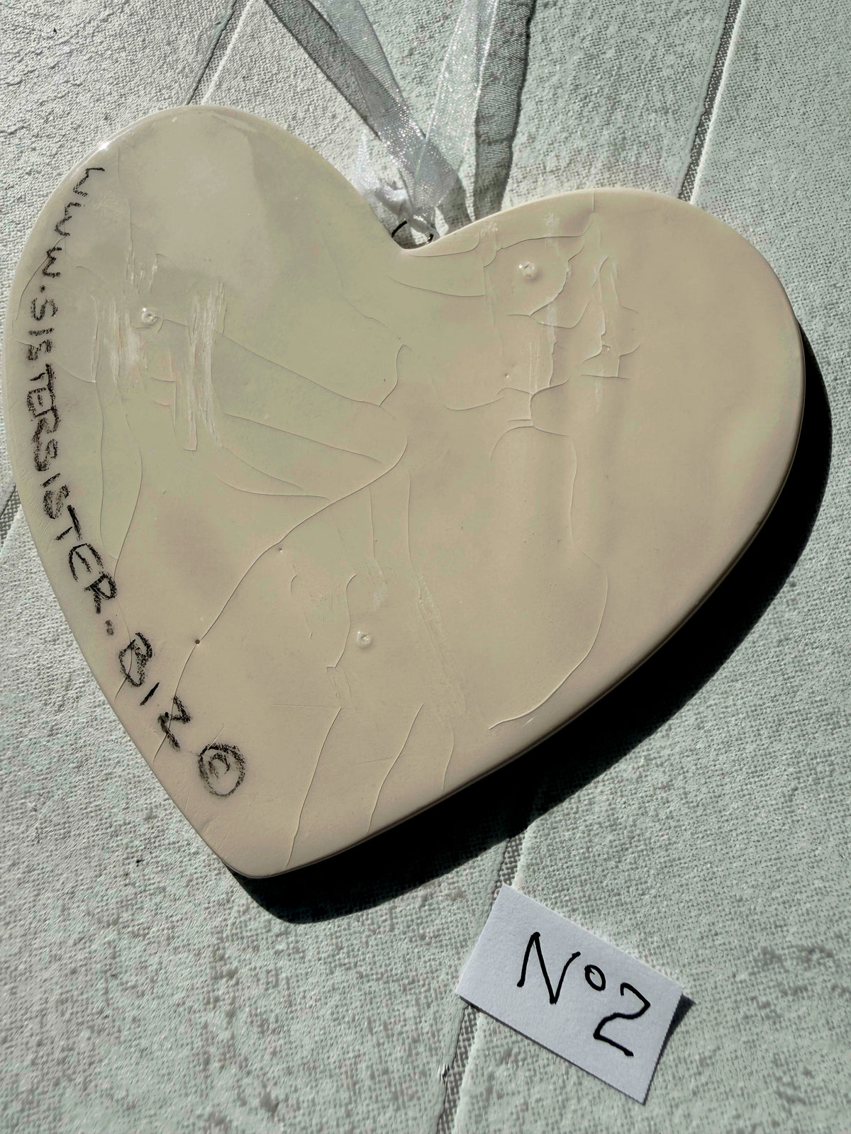 Yorkshire Terrier Black and Tan Hand Painted Ceramic Heart Super Seconds