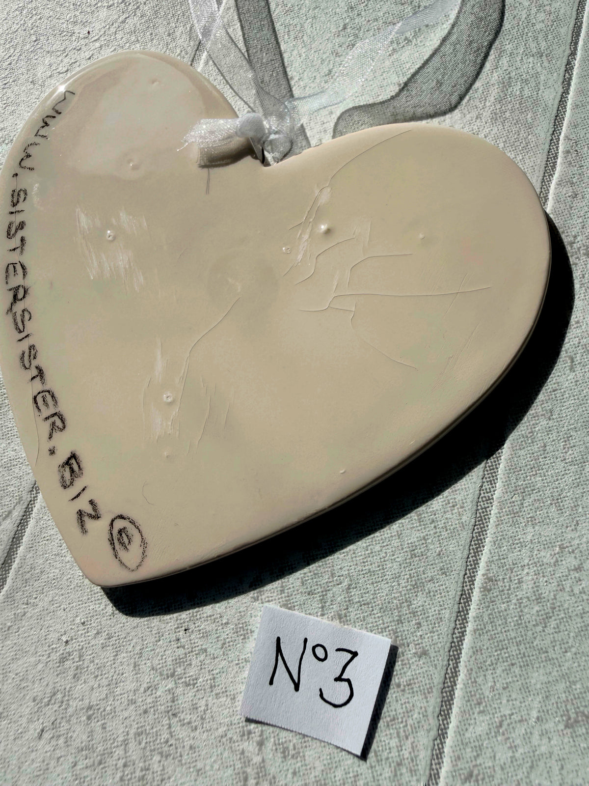 Yorkshire Terrier Black and Tan Hand Painted Ceramic Heart Super Seconds