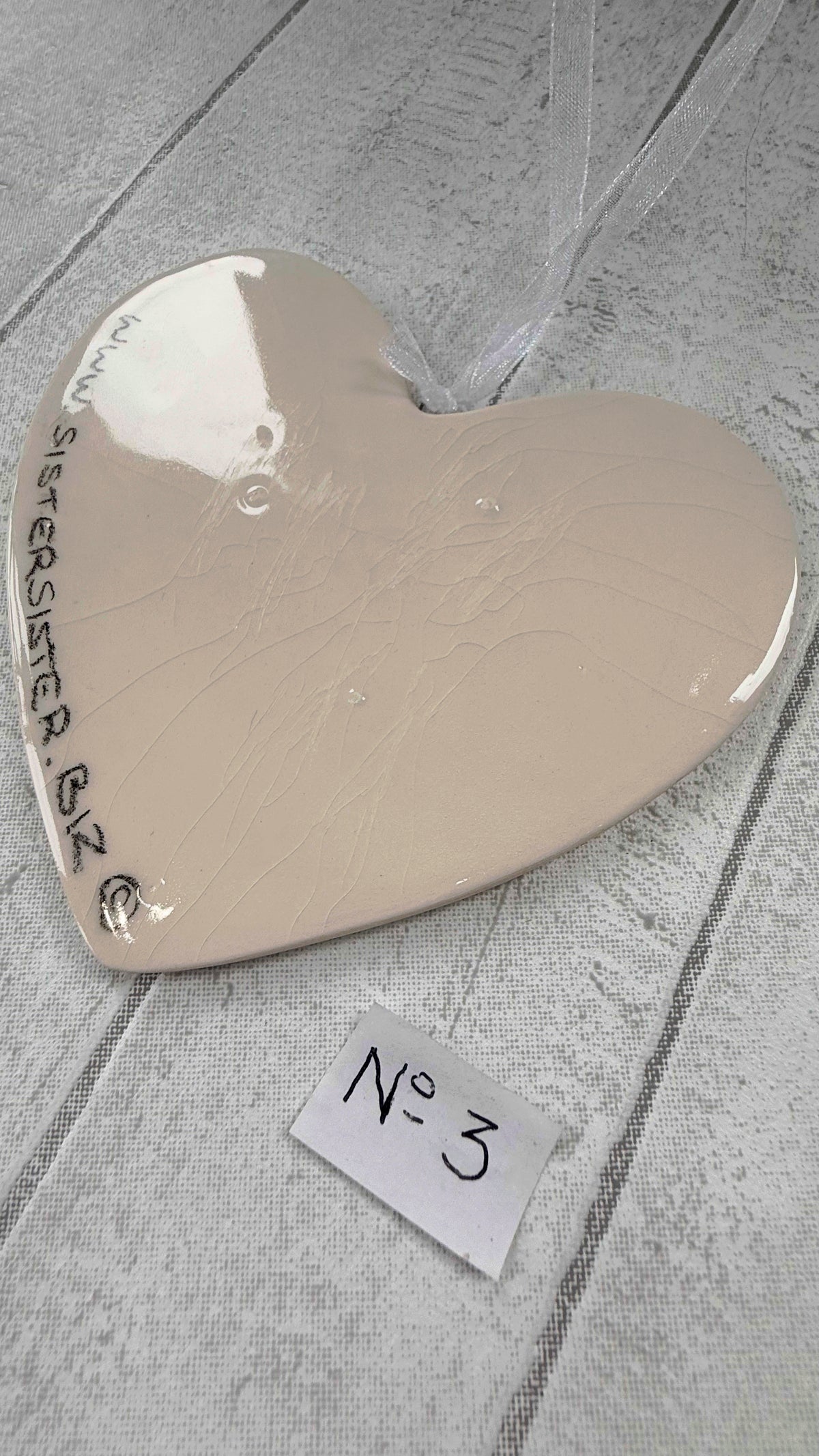Australian Shepherd Hand Painted Ceramic Heart Super Seconds