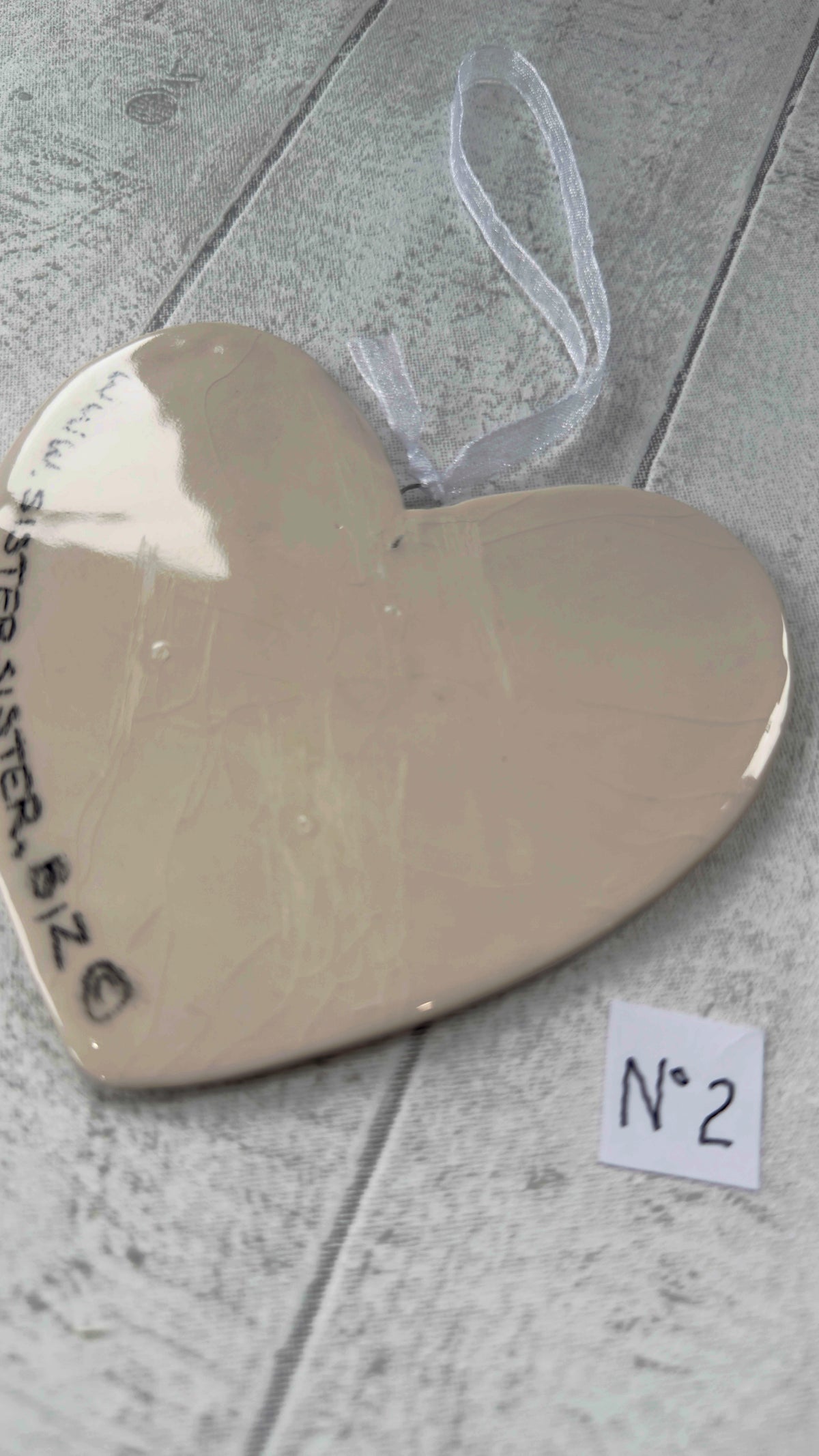 Bernese Mountain Dog Hand Painted Ceramic Heart Super Seconds