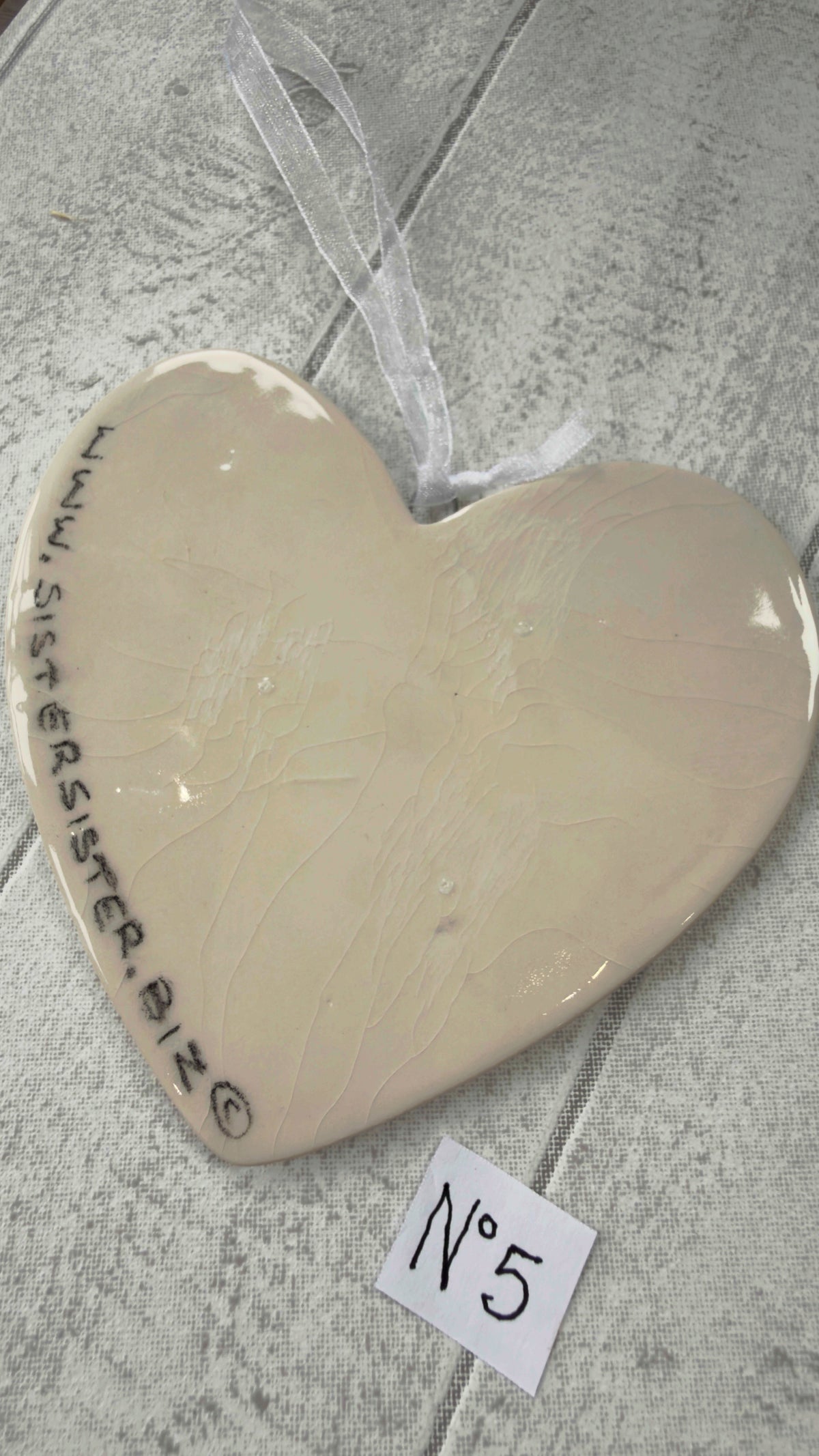 Bernese Mountain Dog Hand Painted Ceramic Heart Super Seconds