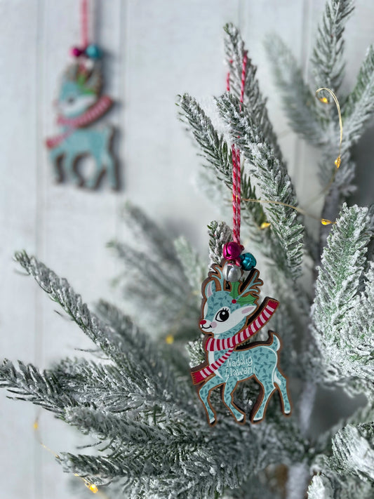 Nadolig Llawen Reindeer Christmas Decoration