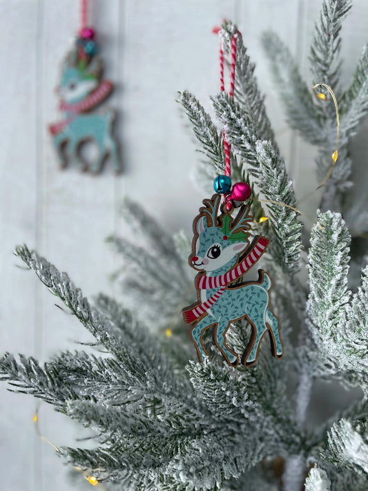 Wooden Reindeer Christmas Decoration